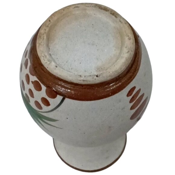 Vintage Tonala Mexico Vase‎ Bird Pattern Sandstone Stoneware Handpainted - Picture 4 of 6